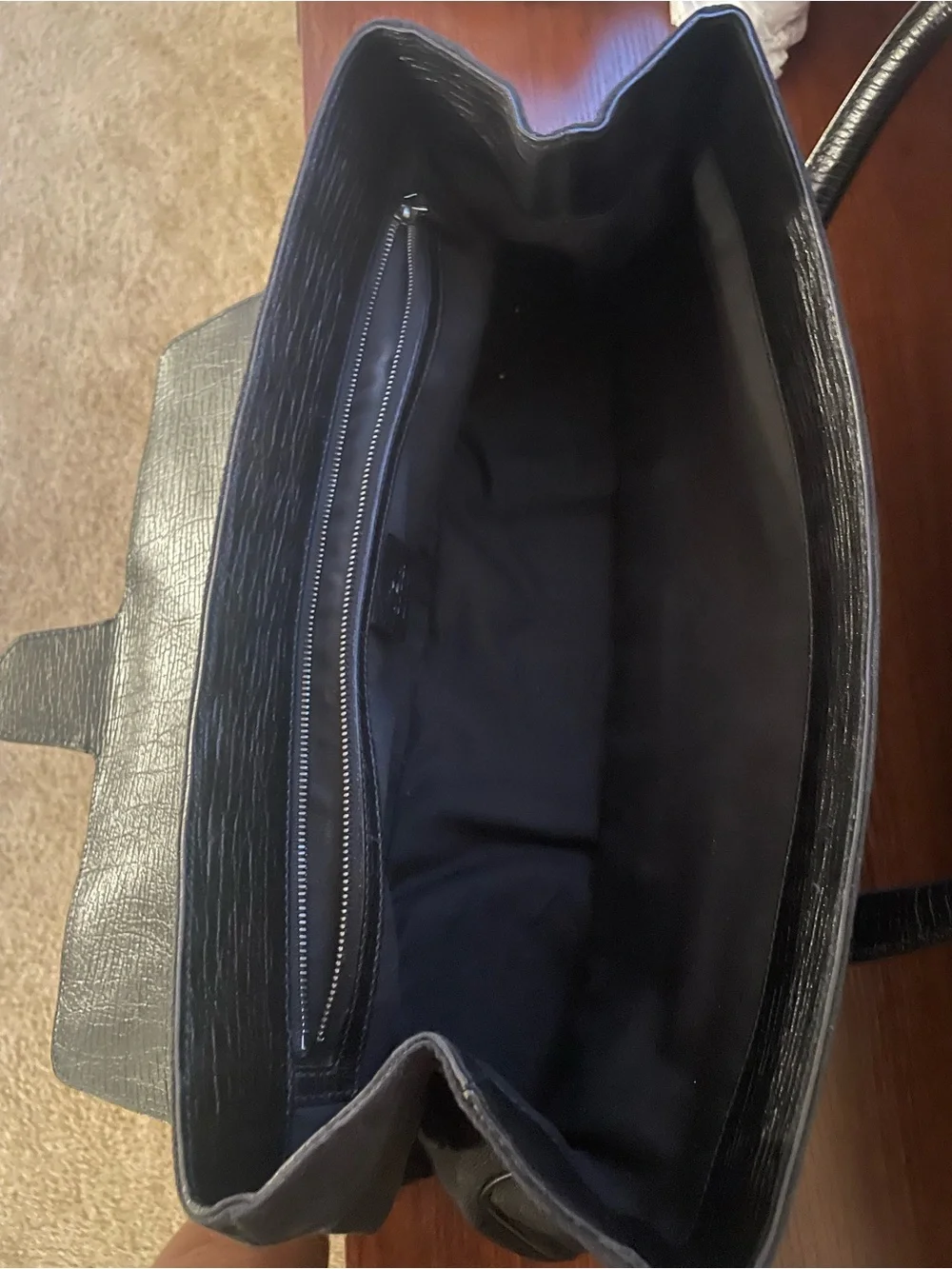 Authentic Gucci Black Leather-Trim Women's Shoulder Bag